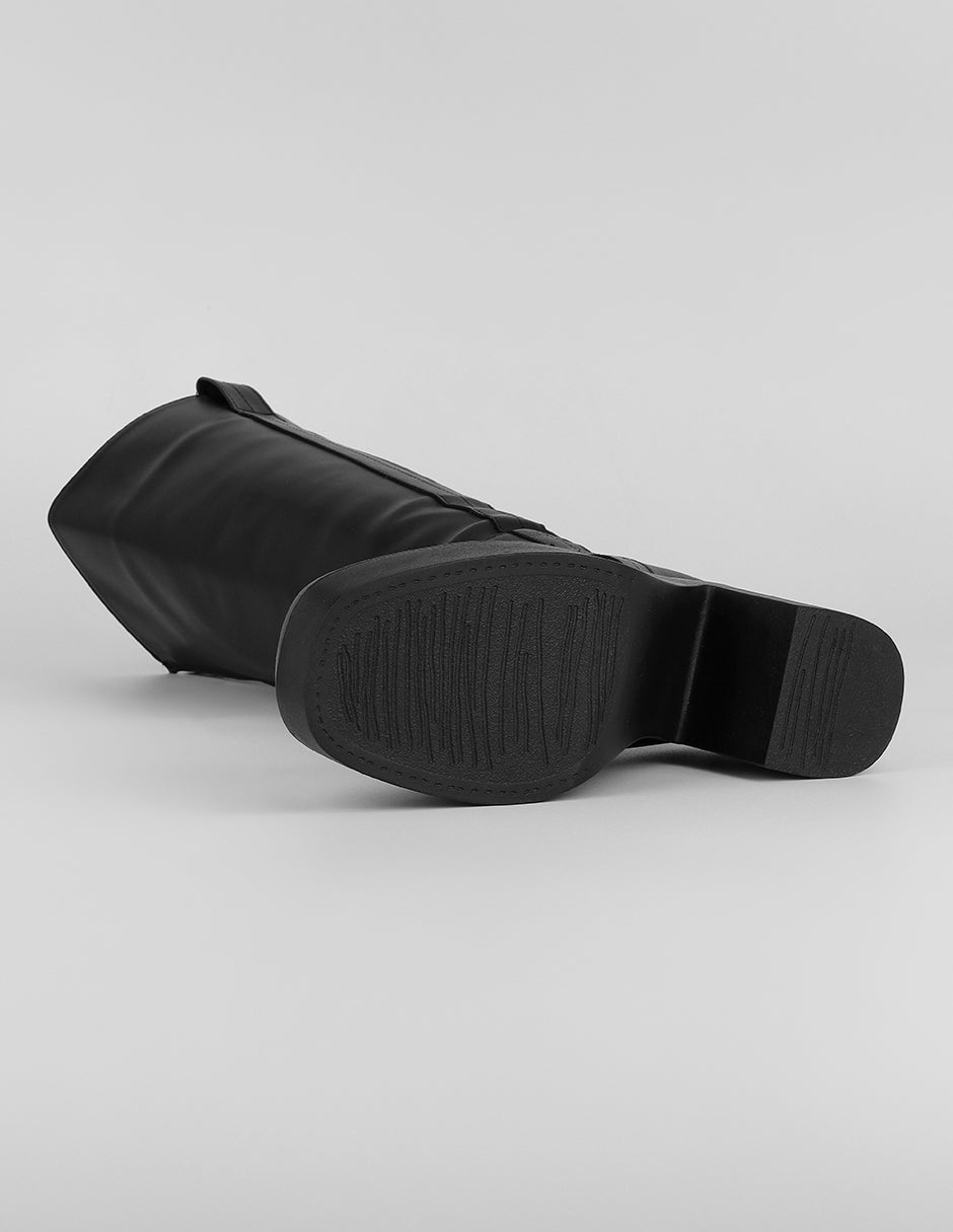 Botas altas Hella en Piel vegana – Negro