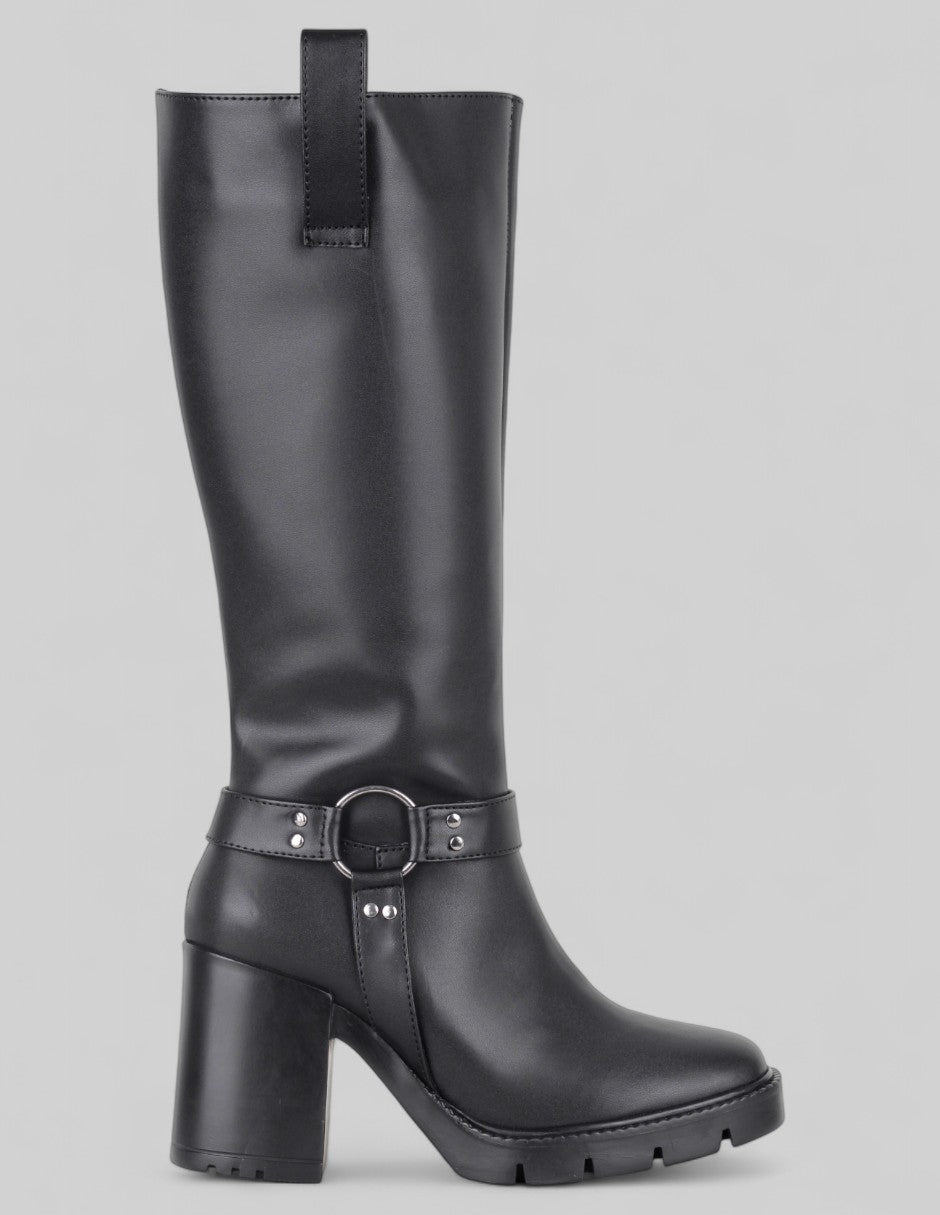 Botas altas Hella en Piel vegana – Negro