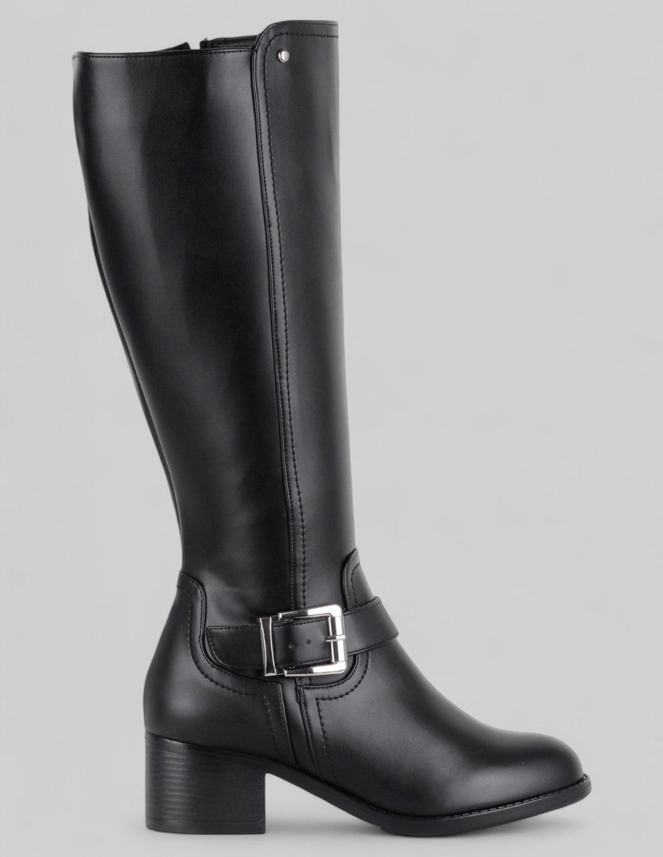 Botas altas Hella en Piel vegana – Negro