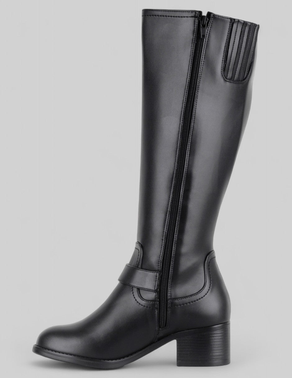 Botas altas Hella en Piel vegana – Negro