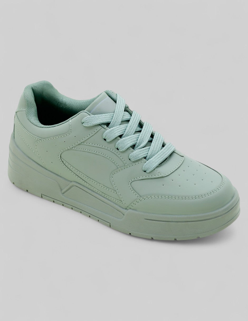 Tenis con cordones Exterior Sintético Color Verde Para Mujer De RBCOLLECTION