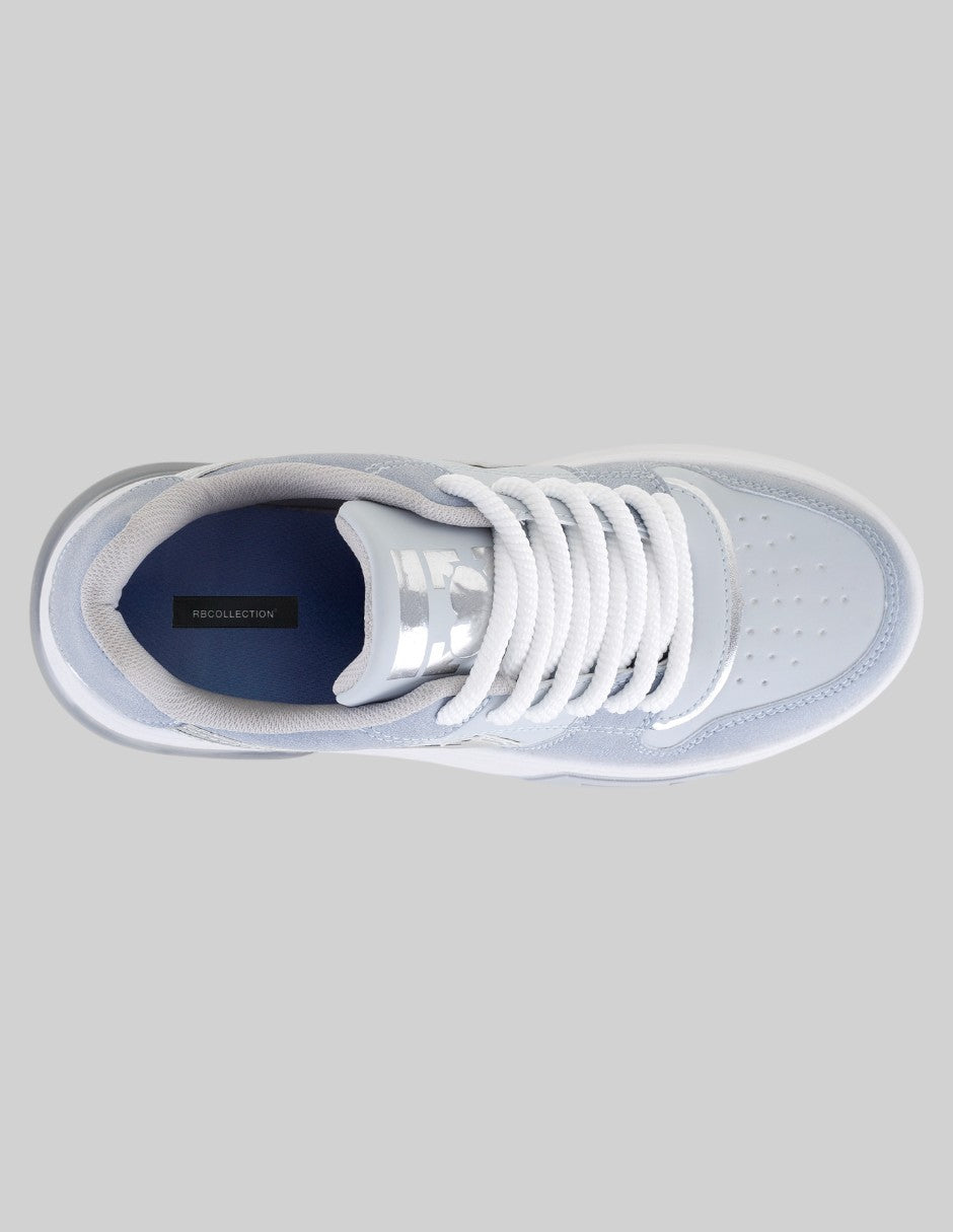 Tenis con cordones Urban en Piel vegana – Azul