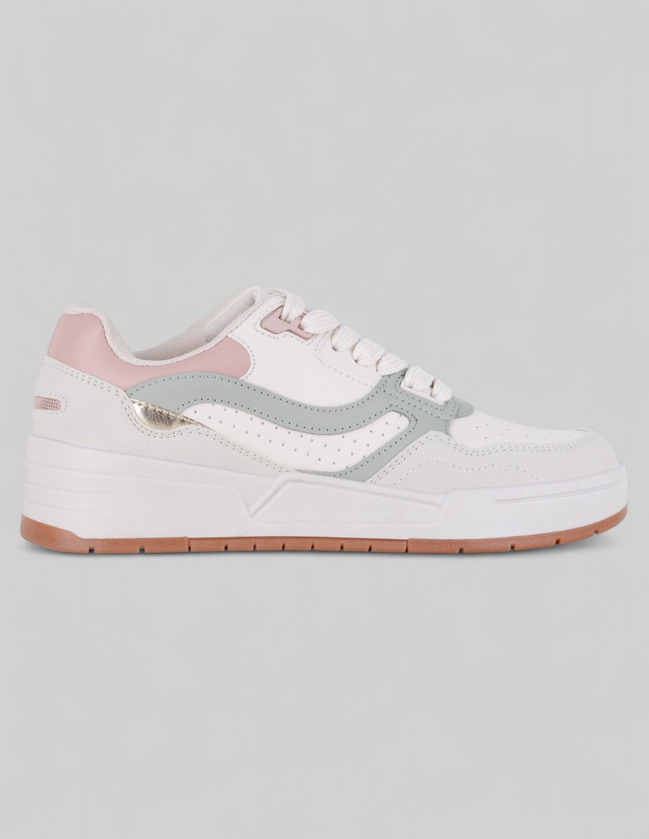 Tenis con cordones Urban en Piel vegana – Beige