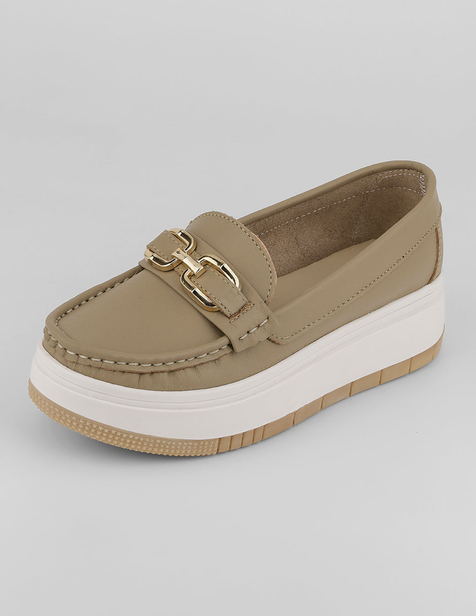 Mocasines Hand made en Piel – Beige