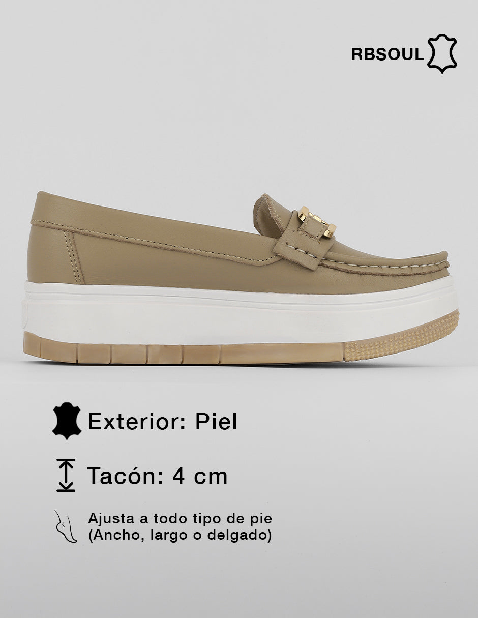 Mocasines Hand made en Piel – Beige