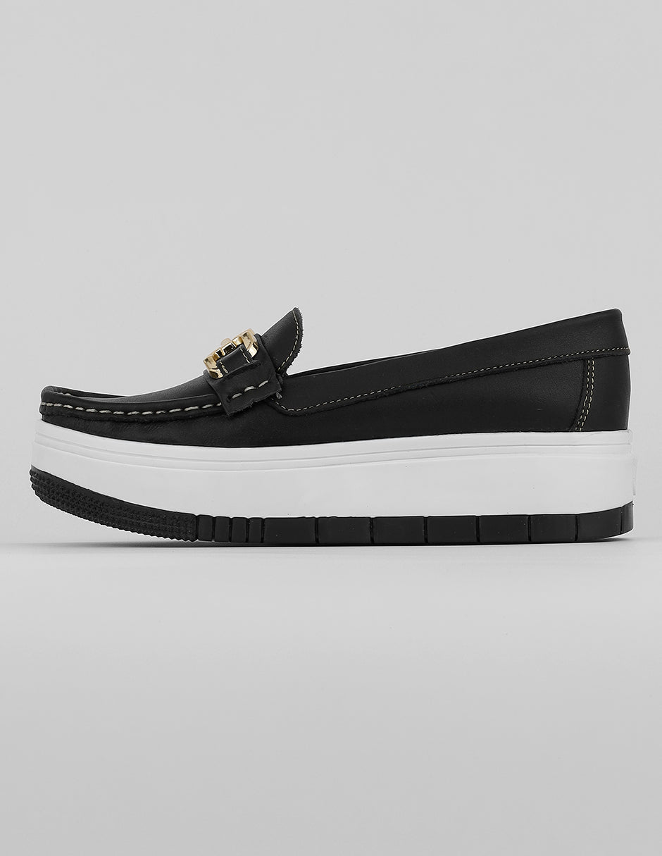 Mocasines Exterior Piel Color Negro Para Mujer De RBCOLLECTION