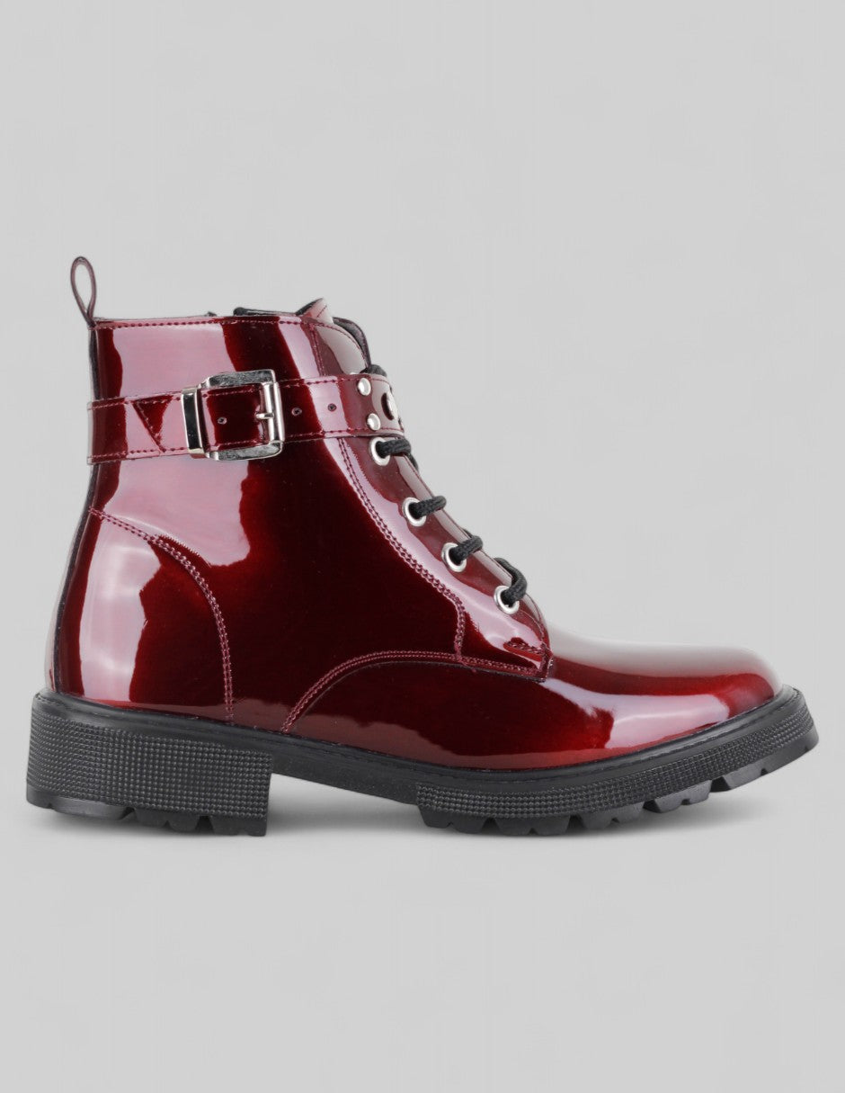 Botas casuales Bike en Charol – Rojo