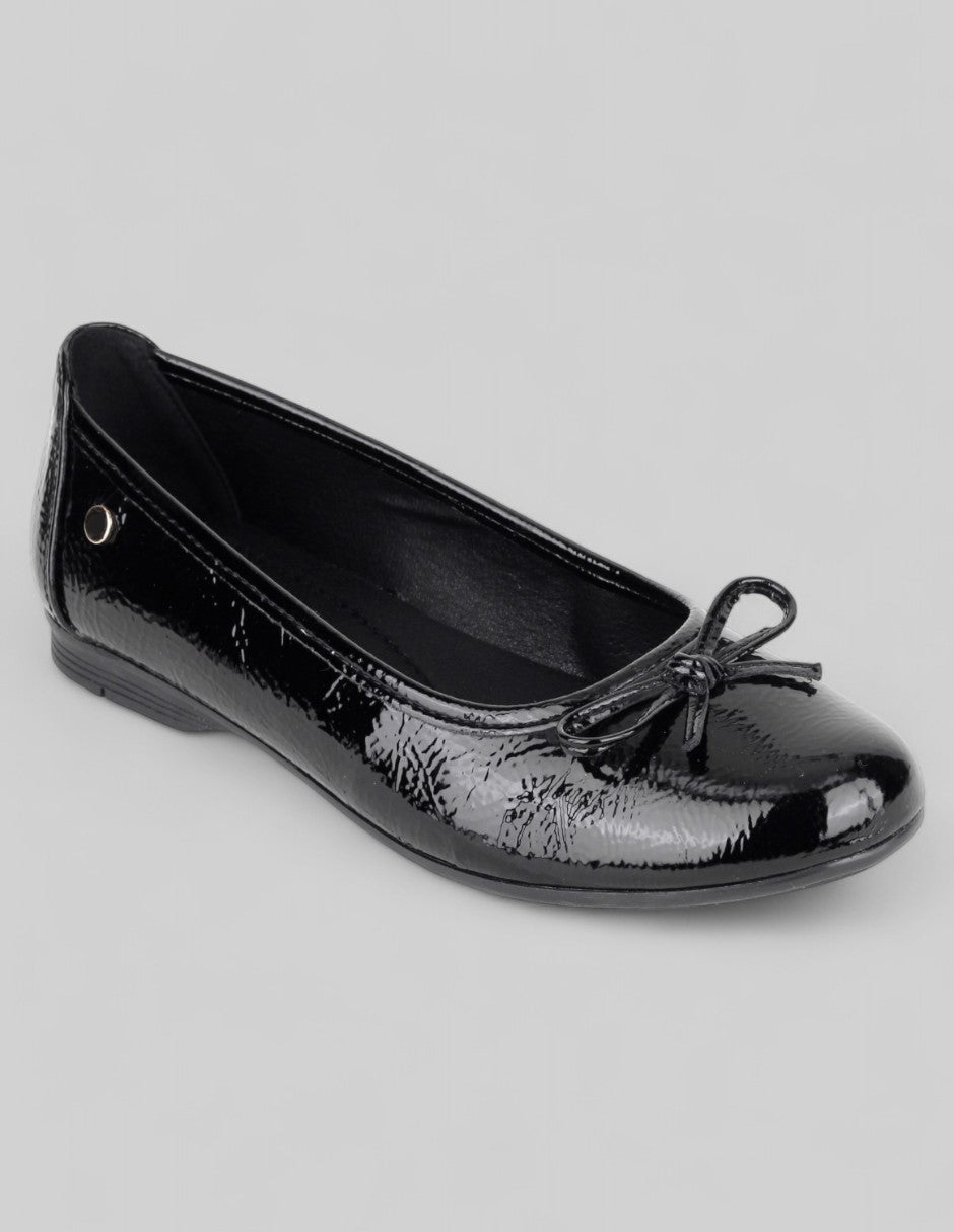 Flats clásicas Exterior Charol Color Negro Para Mujer De RBBASICS