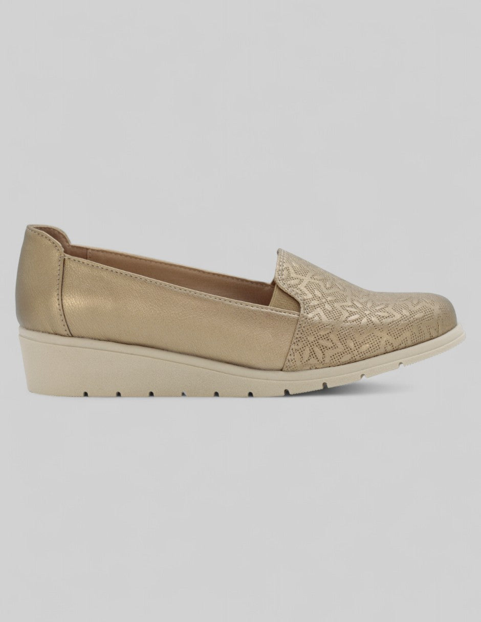 Mocasines Classy en Piel vegana – Dorado