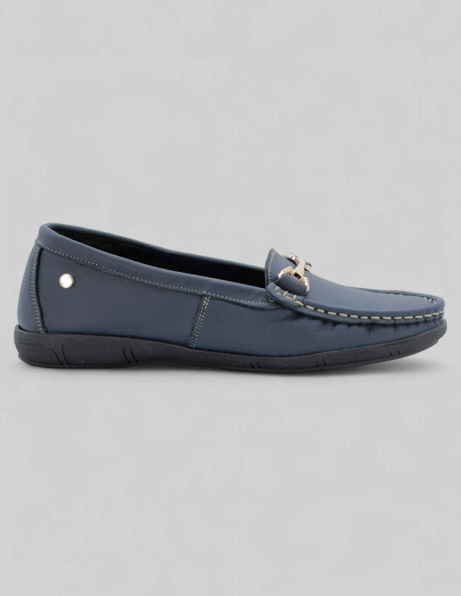 Mocasines Lane en Piel – Azul