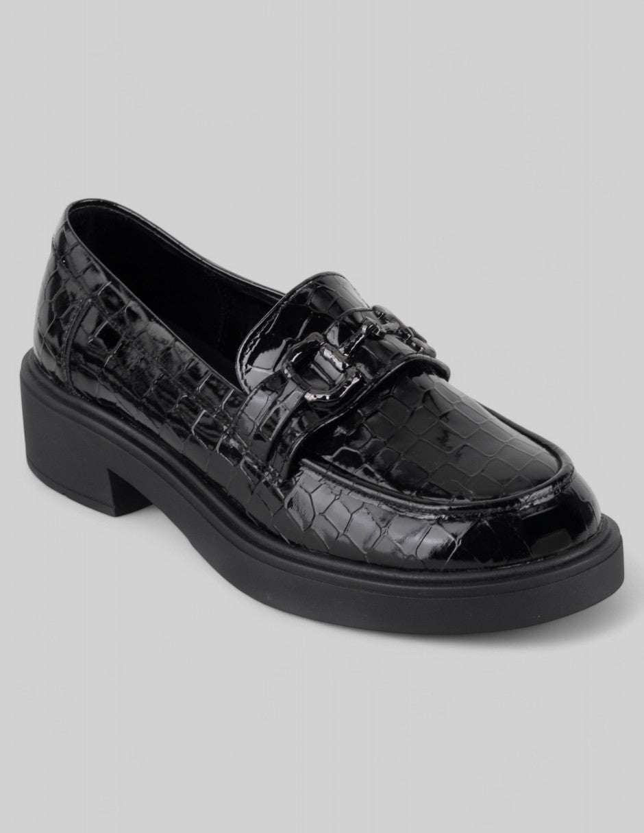 Mocasines Exterior Charol Color Negro Para Mujer De RBCOLLECTION