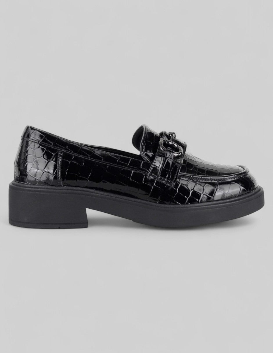 Mocasines Classy en Charol – Negro