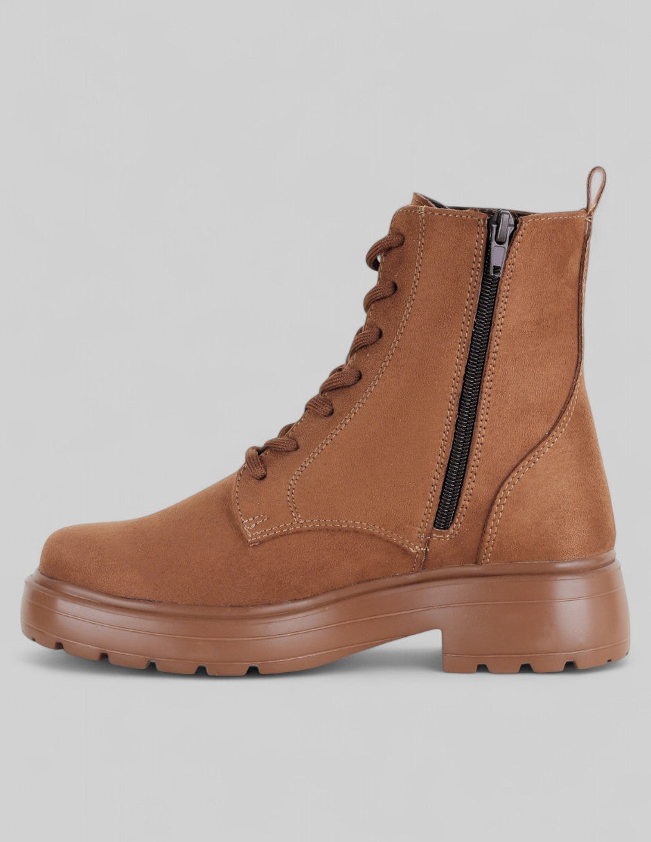 Botas casuales Bike en Gamuza – Café