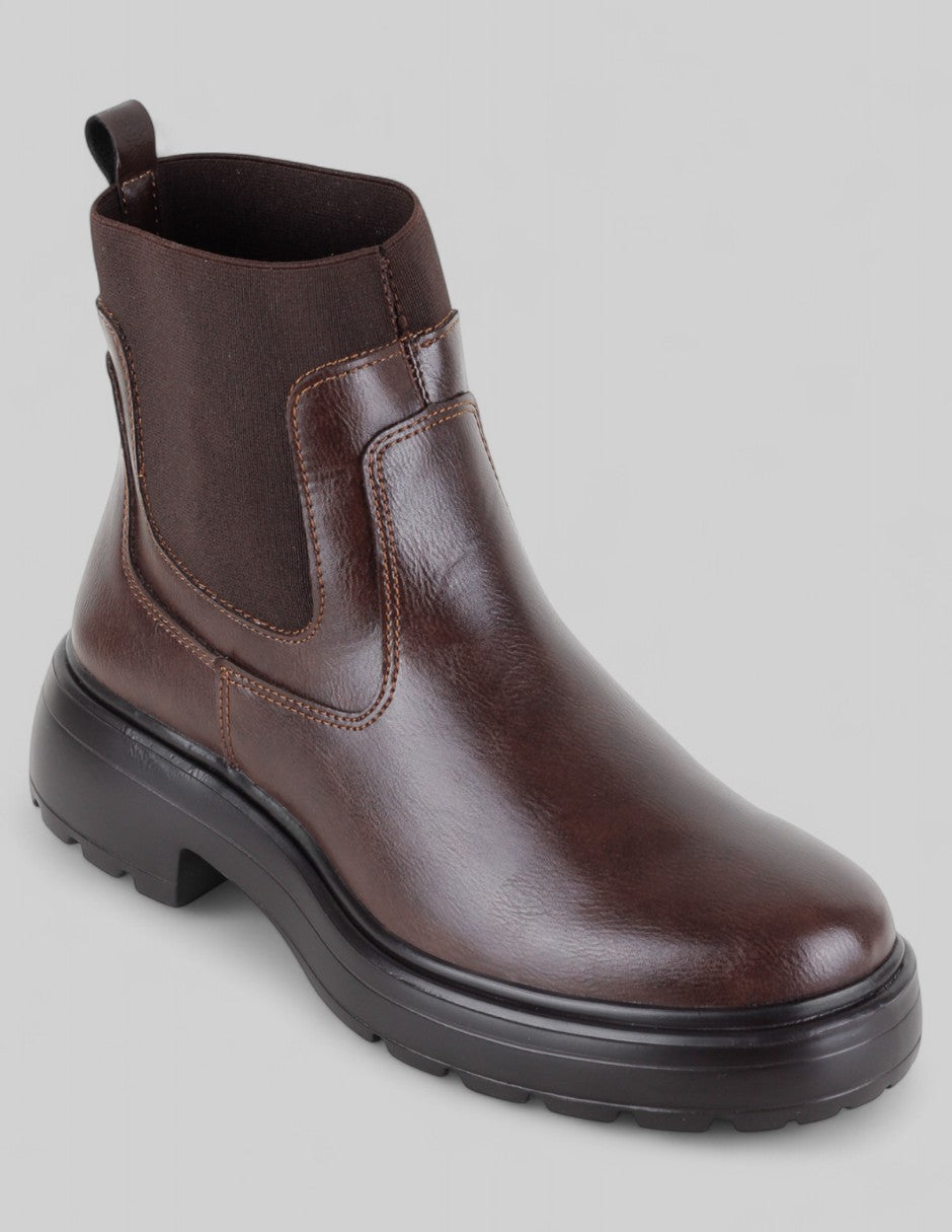 Botas casuales Exterior Piel vegana Color Café Para Mujer De RBCOLLECTION