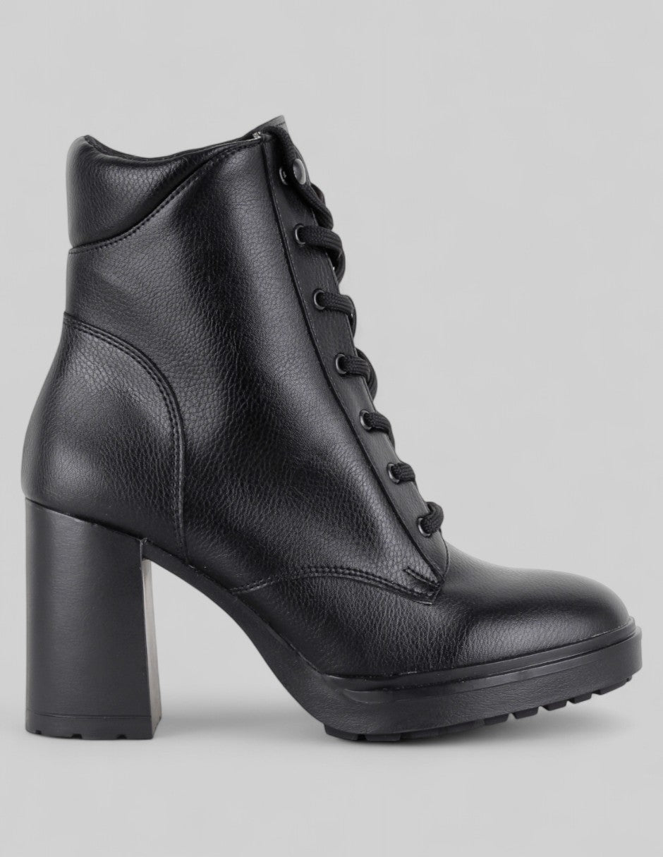 Botín con tacón Bite en Piel vegana – Negro