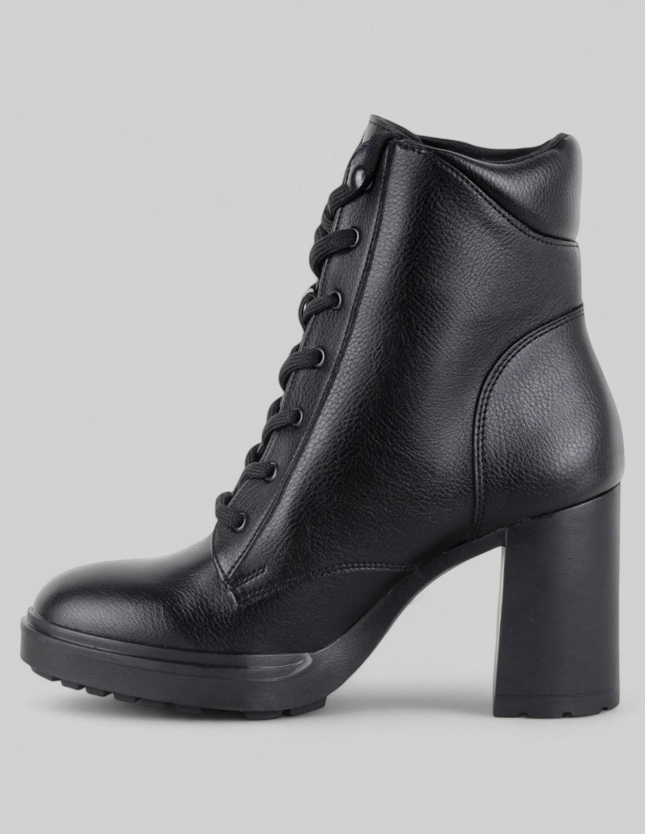 Botín con tacón Bite en Piel vegana – Negro