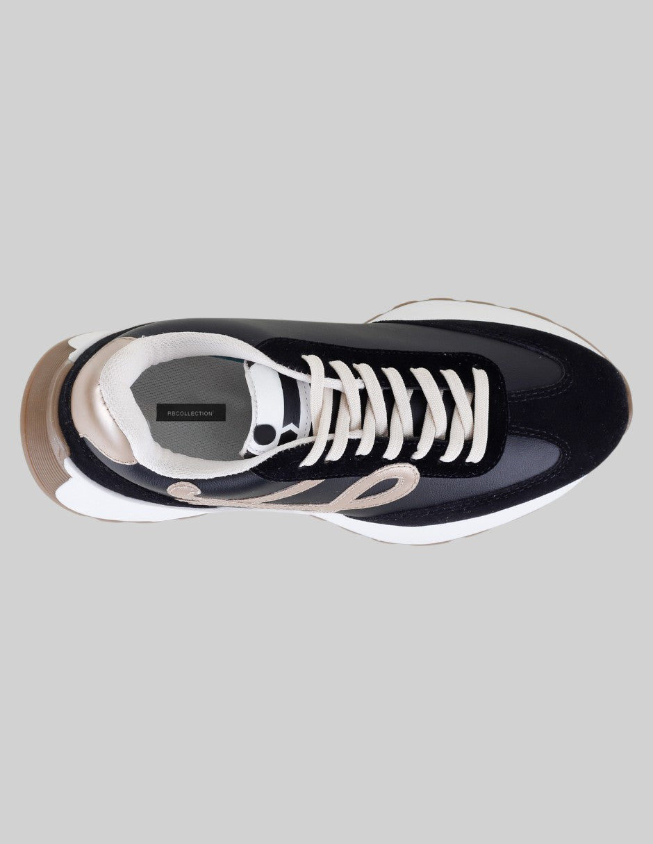 Tenis tipo deportivo  Highline en Sintético – Negro