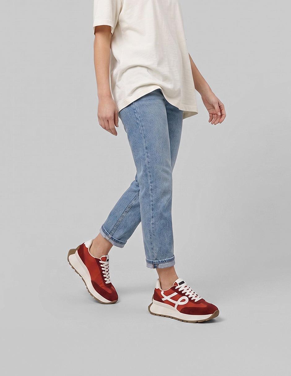 Tenis con cordones  Urban en Textil – Rojo