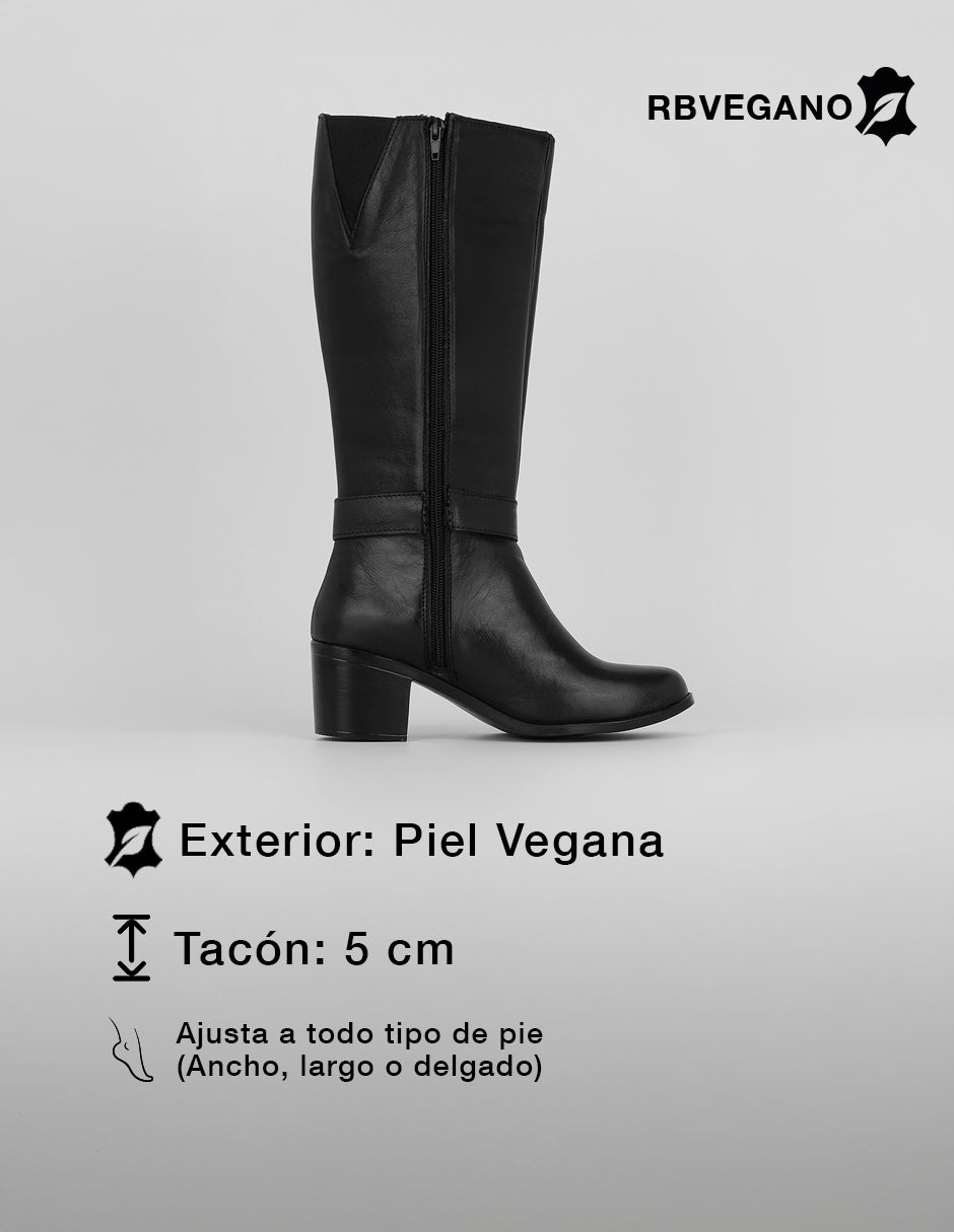 Botas altas Hella en Piel vegana – Negro