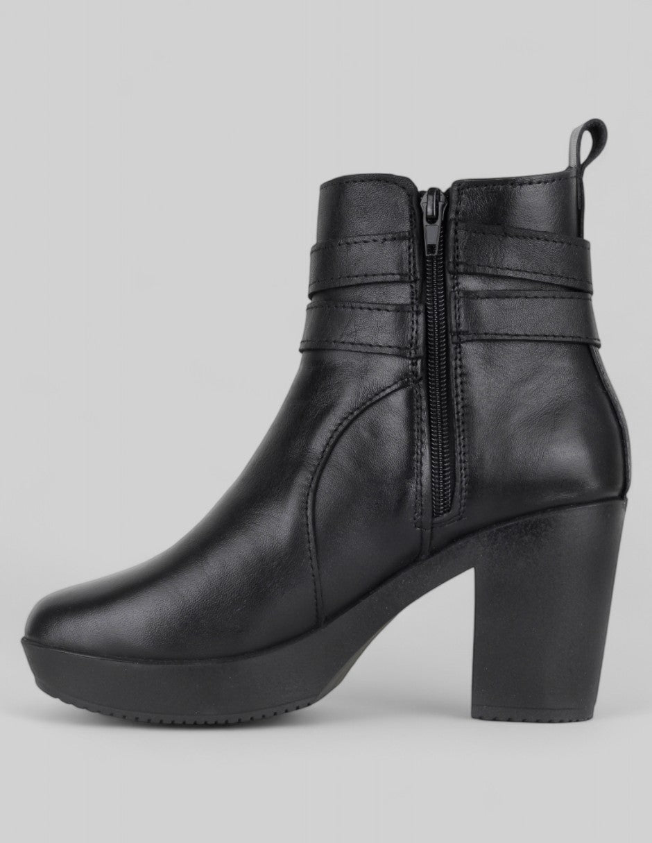 Botín con tacón Hand made en Piel – Negro