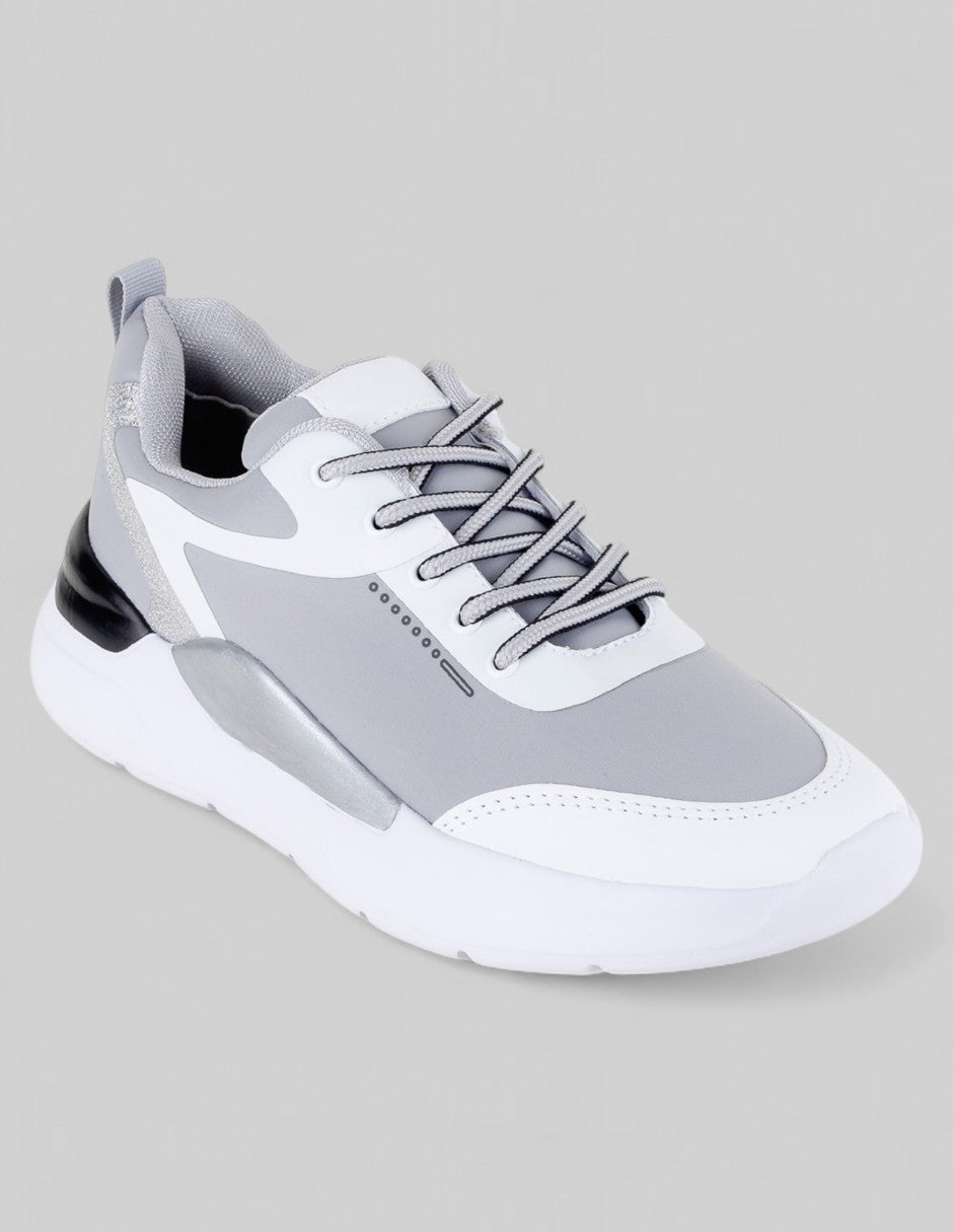 Tenis tipo Deportivo Exterior Textil Color Gris Para Mujer De RBCOLLECTION