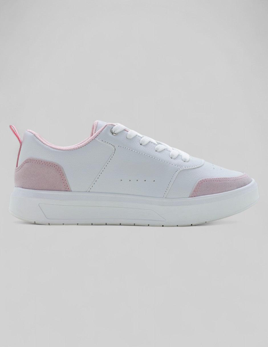 Tenis con cordones Urban en Piel vegana – Blanco