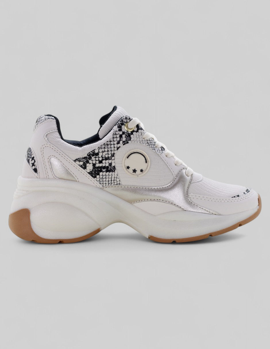 Tenis tipo deportivo Highline en Piel vegana – Beige