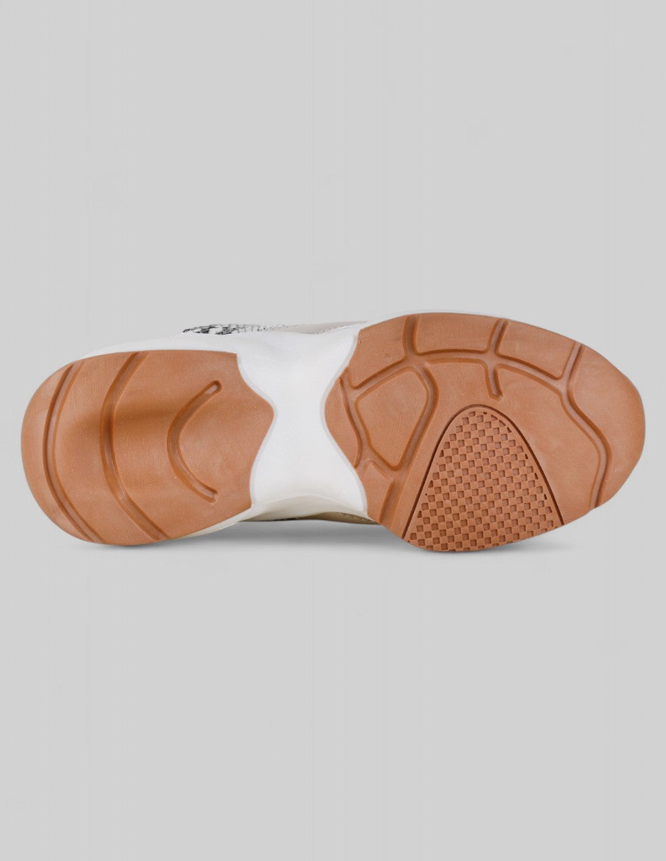 Tenis tipo deportivo Highline en Piel vegana – Beige