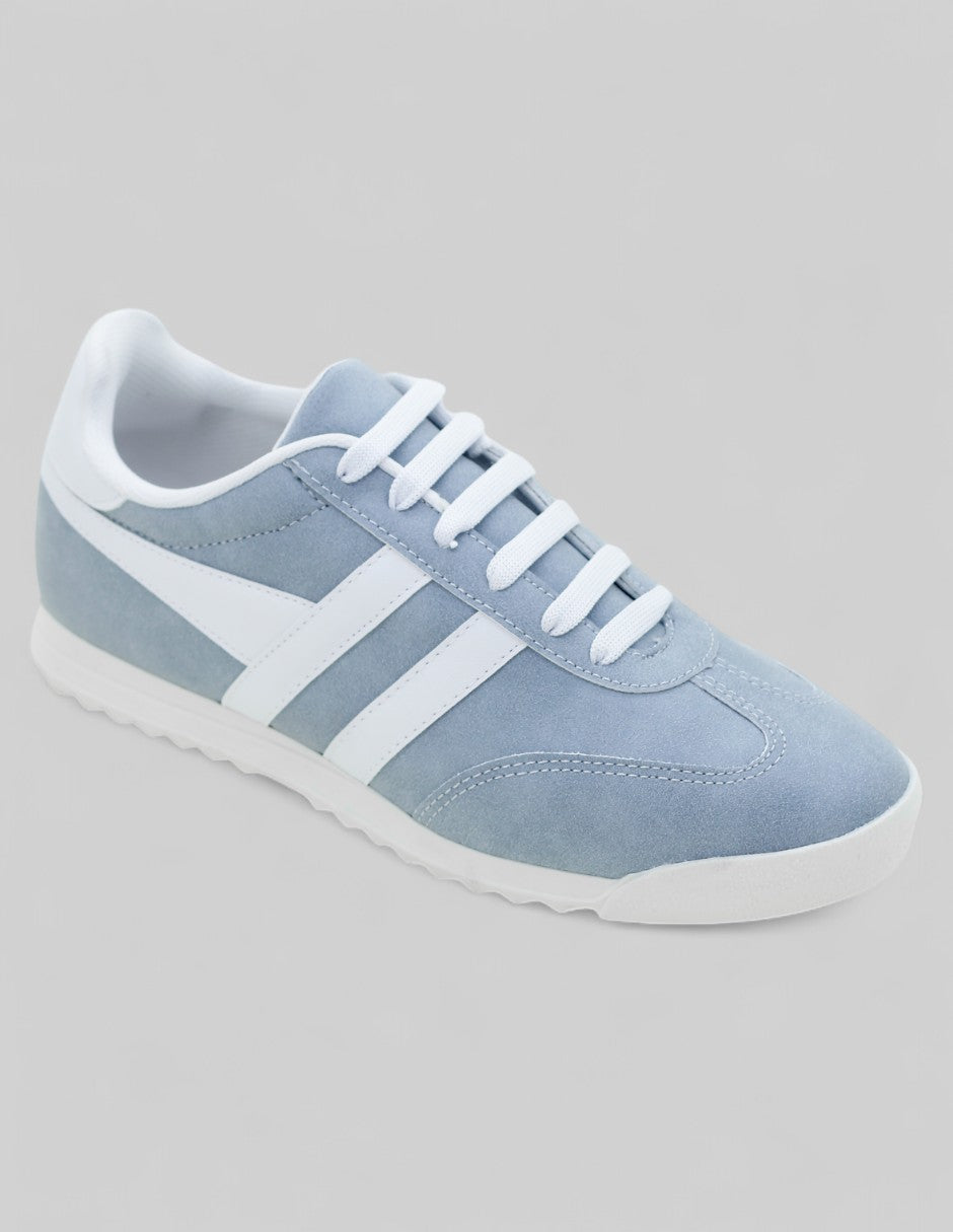 Tenis con cordones Exterior Piel vegana Color Azul Para Mujer De RBCOLLECTION