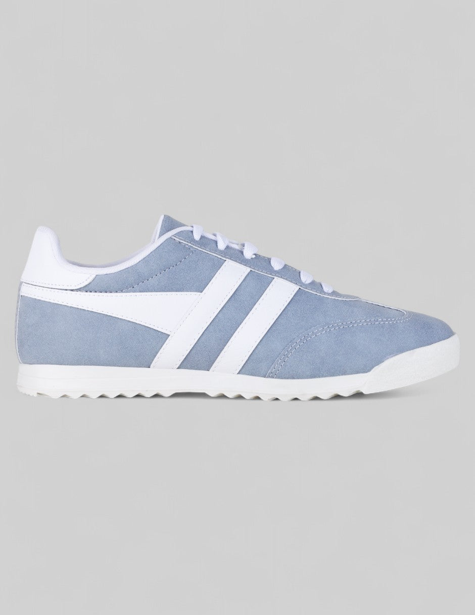 Tenis con cordones Sam en Piel vegana – Azul