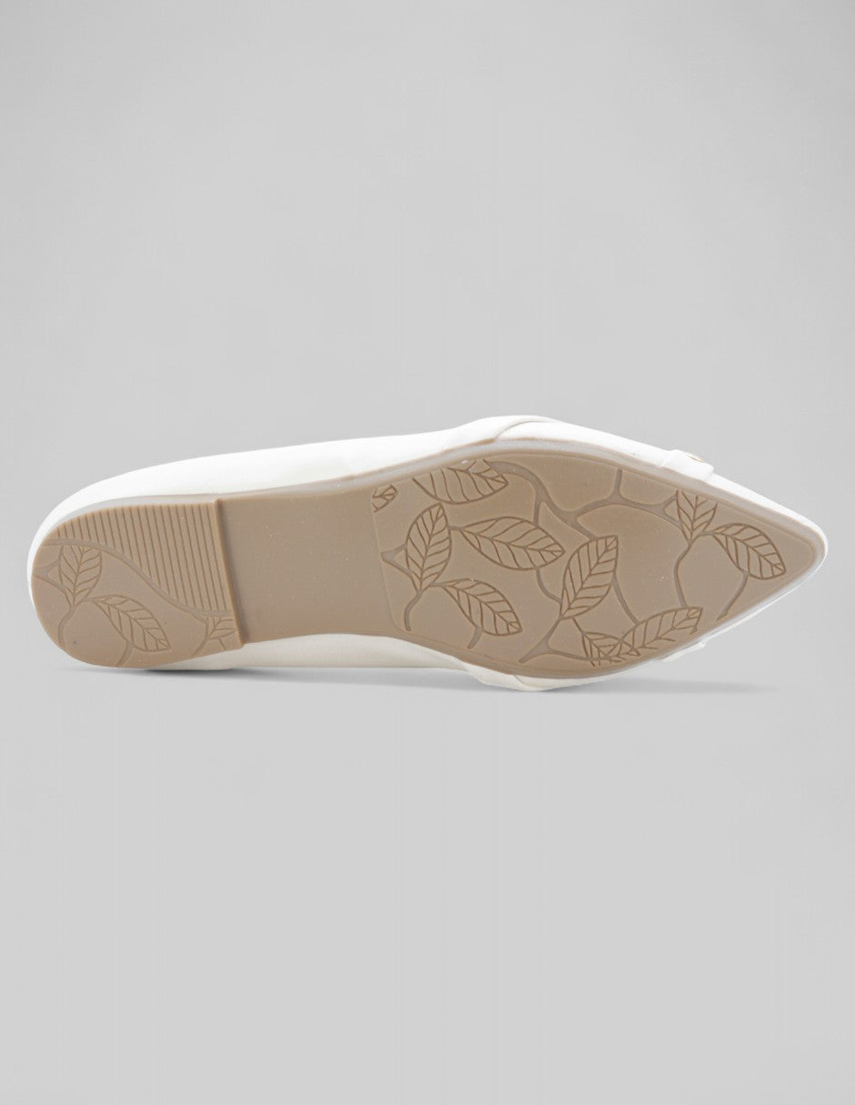 Flats puntales Soft en Piel vegana – Beige