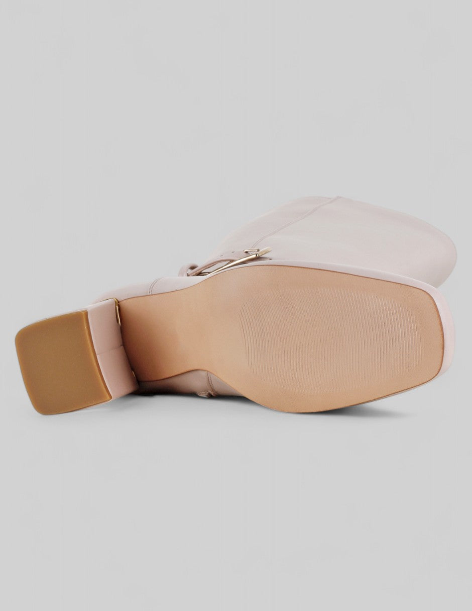 Botas altas Hella en Piel vegana – Beige