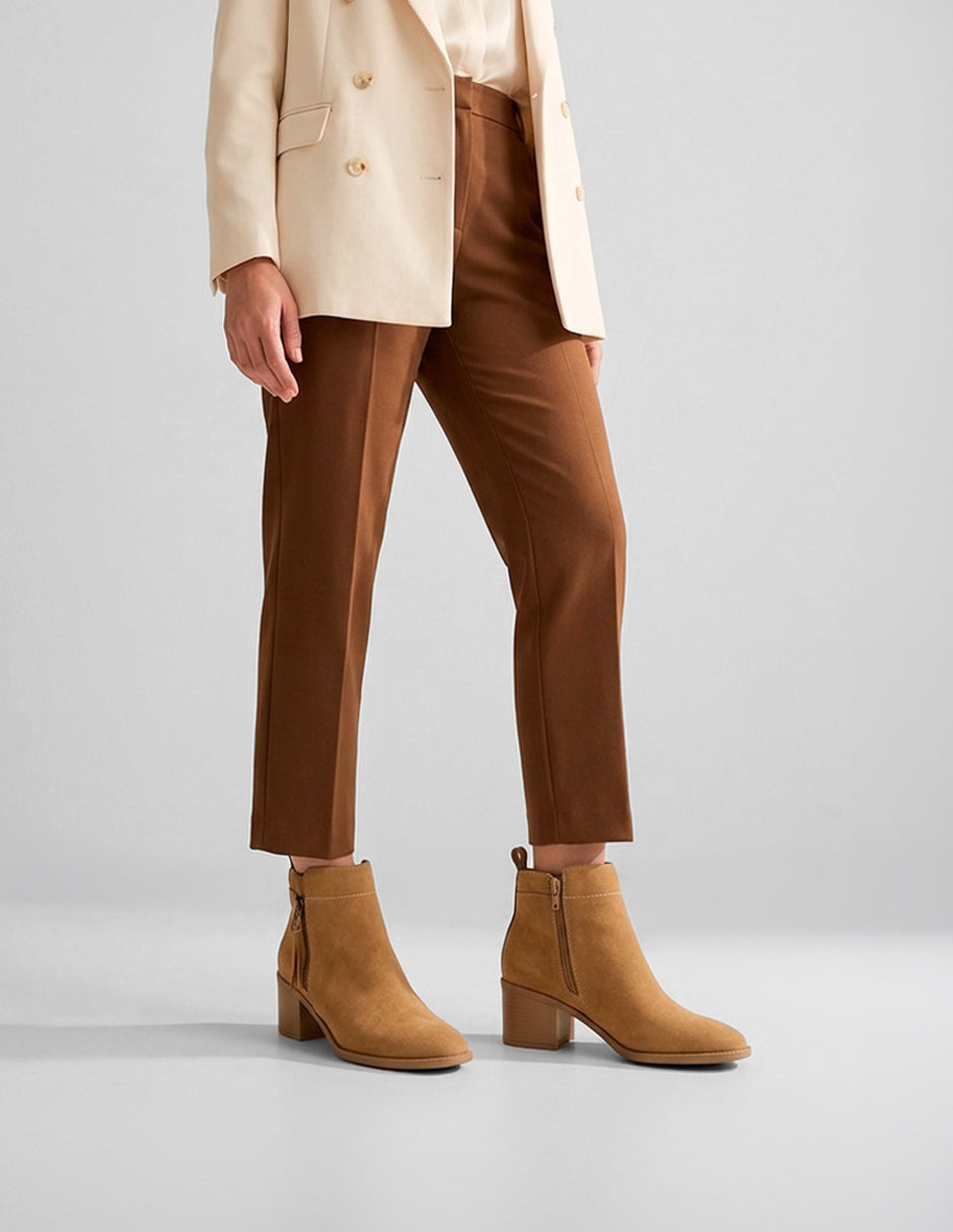 Botas tipo western Aurora en Textil – Café