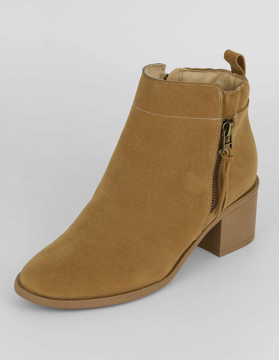 Botas tipo western Aurora en Textil – Café