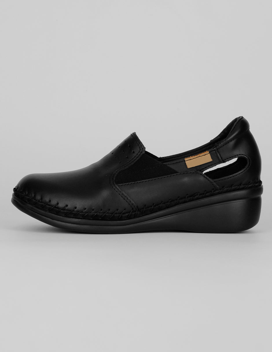 Tacón puente Exterior Piel  Color Negro Para Mujer De RBCOLLECTION