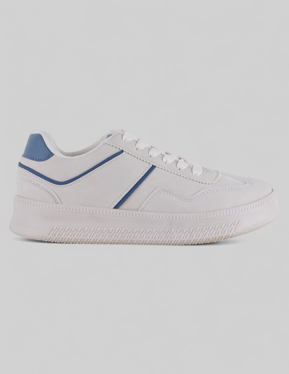Tenis con cordones Beat en Piel vegana – Beige