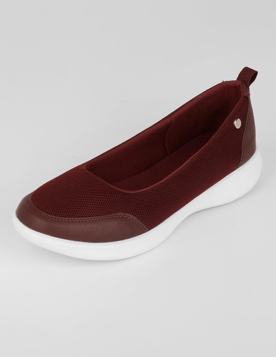 Zapatos de confort Comfy en Textil – Rojo