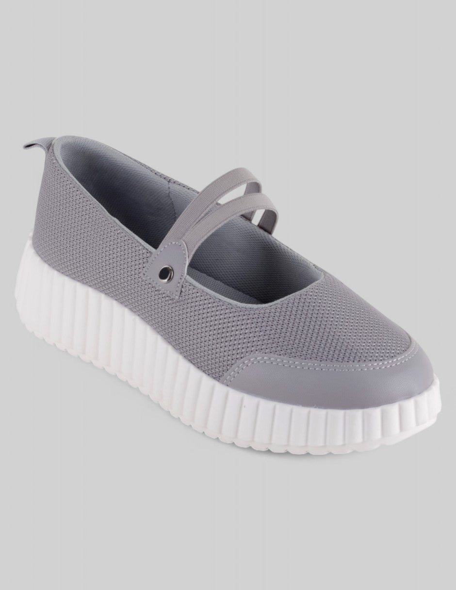 Tenis sin cordones Exterior Textil Color Gris Para Mujer De RBBASICS