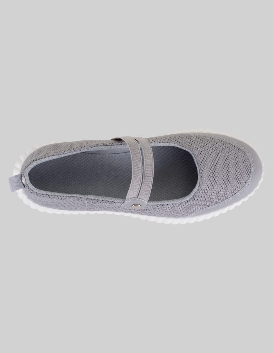 Tenis sin cordones Confort en Textil – Gris