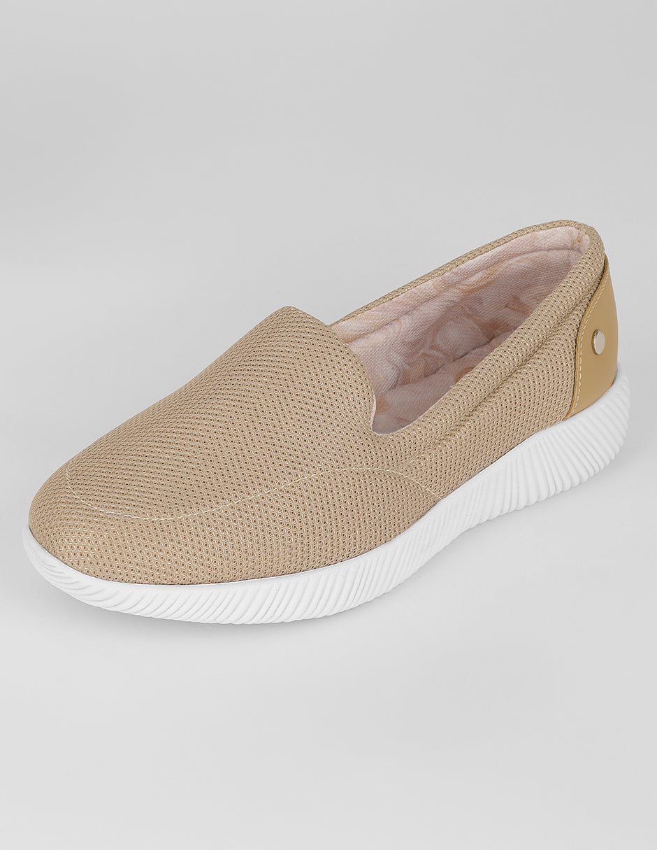 Mocasines Comfy en Textil – Beige