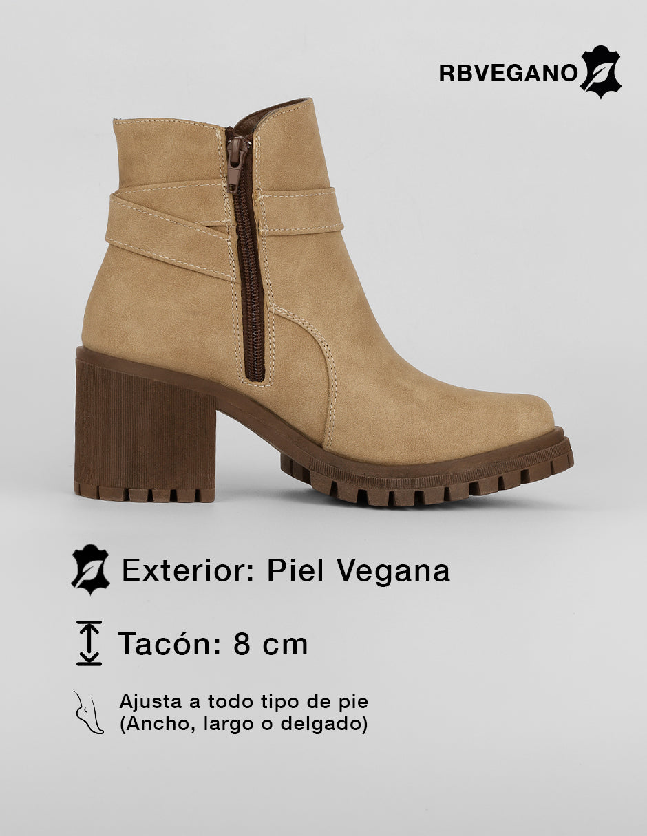Botas casuales Aurora en Piel vegana – Café