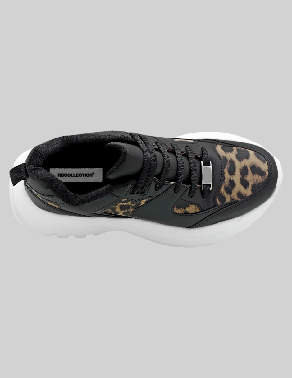 Tenis tipo deportivo  Chunk en Piel vegana – Animal print