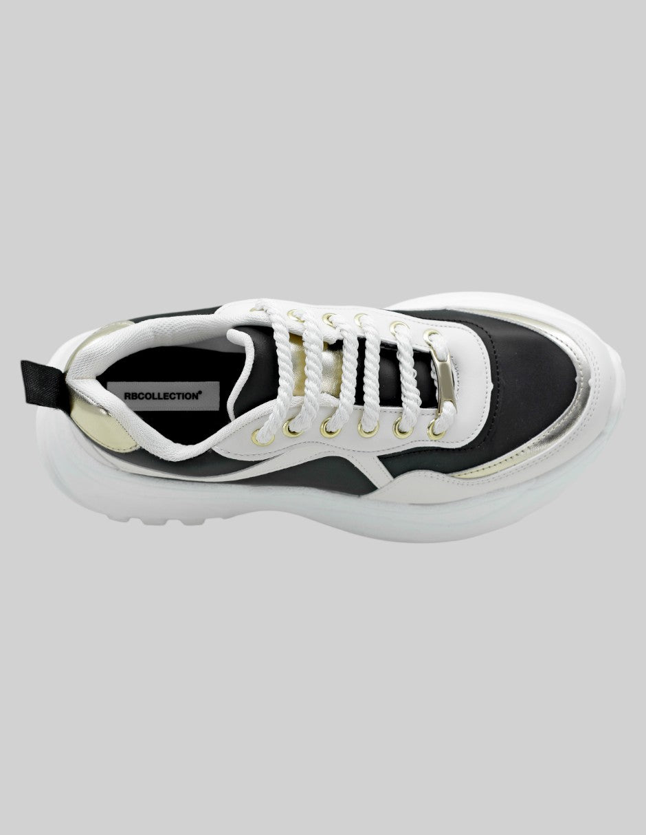 Tenis tipo deportivo Chunk en Piel vegana – Beige