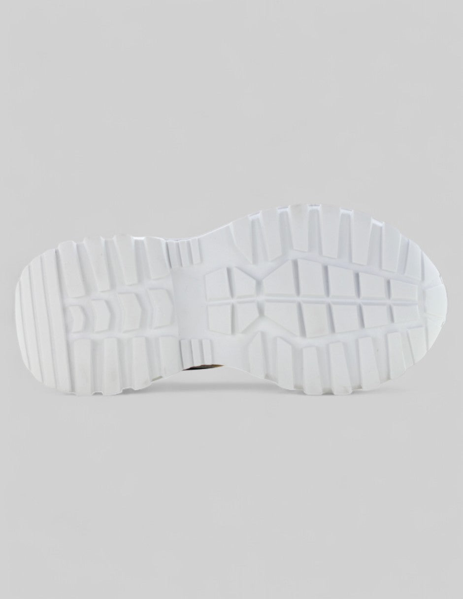 Tenis tipo deportivo Chunk en Piel vegana – Beige