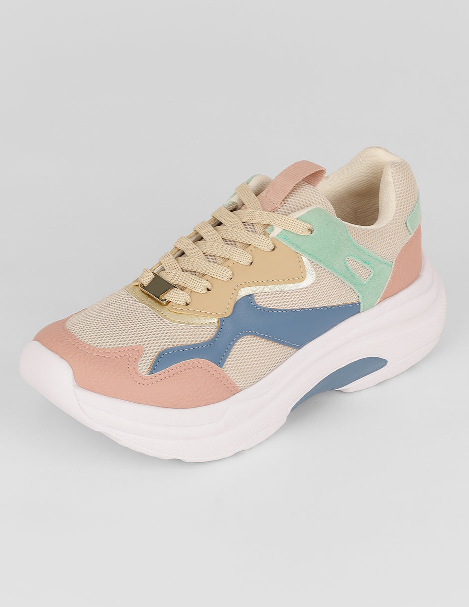 Tenis tipo deportivo  Chunk en Textil – Multicolor