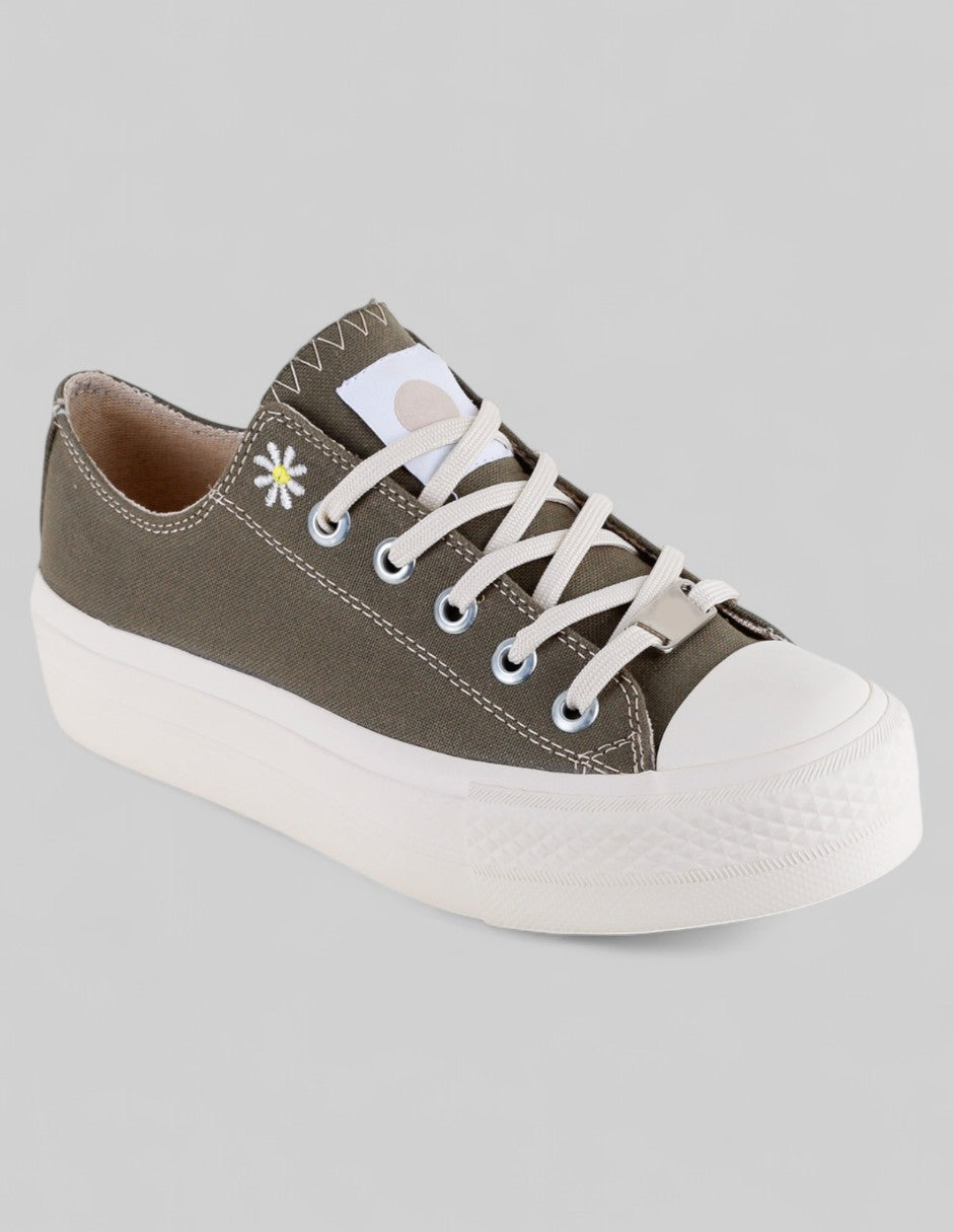Tenis con cordones Exterior Textil Color Verde Para Mujer De RBCOLLECTION
