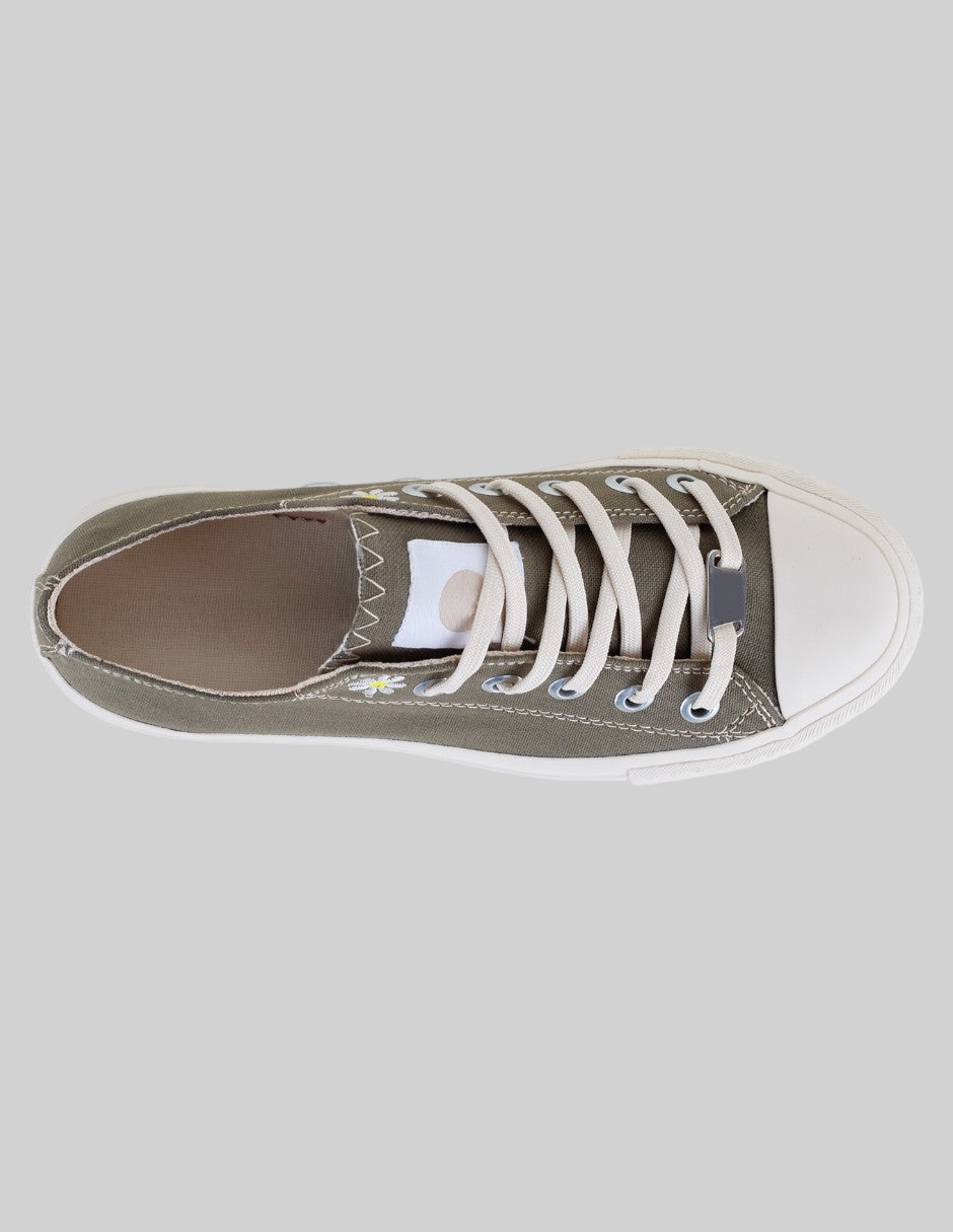 Tenis con cordones Urban en Textil – Verde
