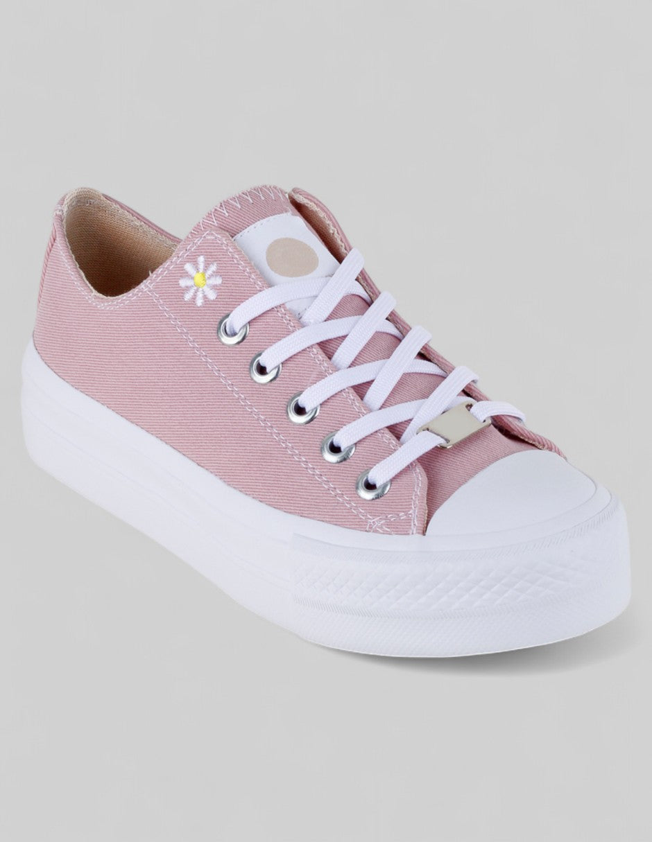 Tenis con cordones Exterior Textil Color Rosa Para Mujer De RBCOLLECTION