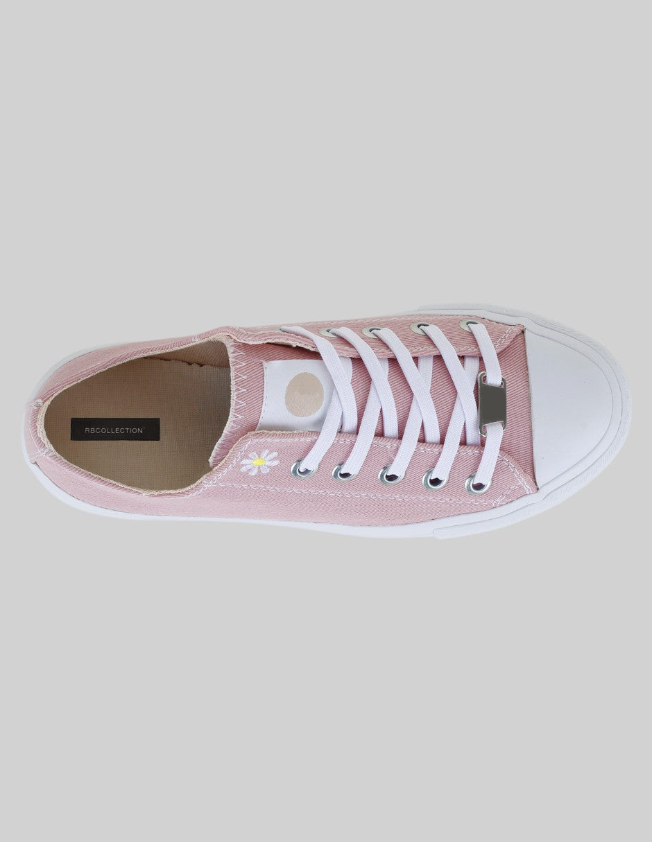 Tenis con cordones Urban en Textil – Rosa
