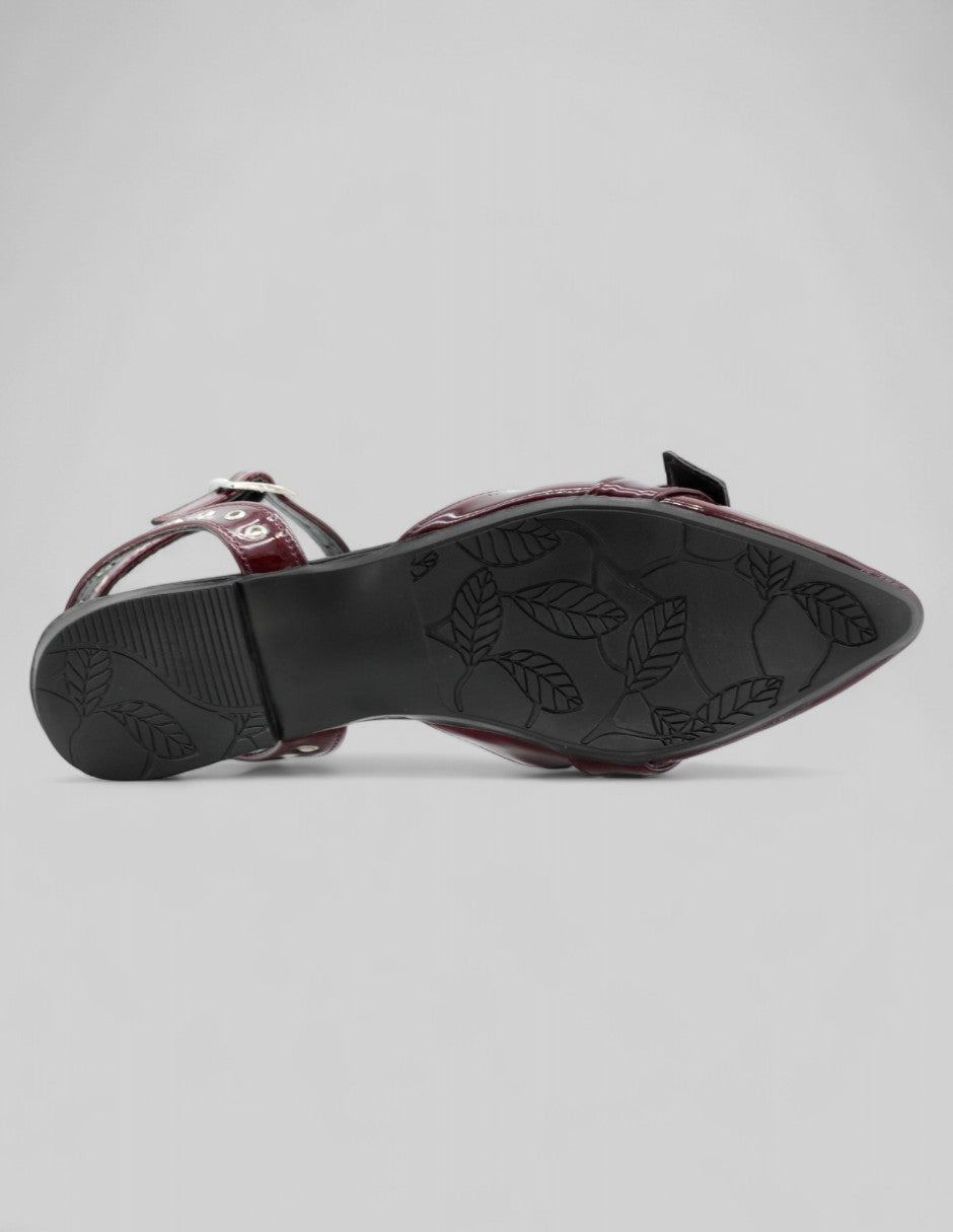 Flats puntales Onne en Charol – Rojo